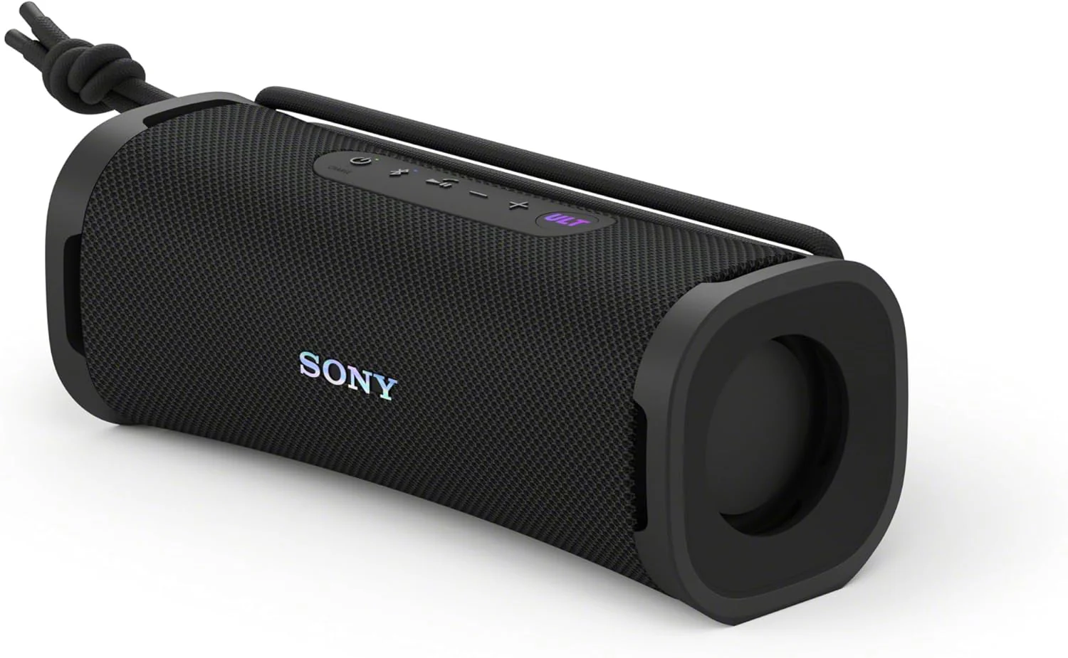 Sony ULT Field 5, Powerful Bluetooth Portable Speaker, 25 H Battery, 2 ULT Power Sound Modes, Water and Dust Resistant, 360 Lights, Removable Shoulder Strap, Compact, Black