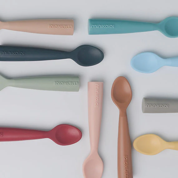 Minikoioi Colher em Silicone Amarela