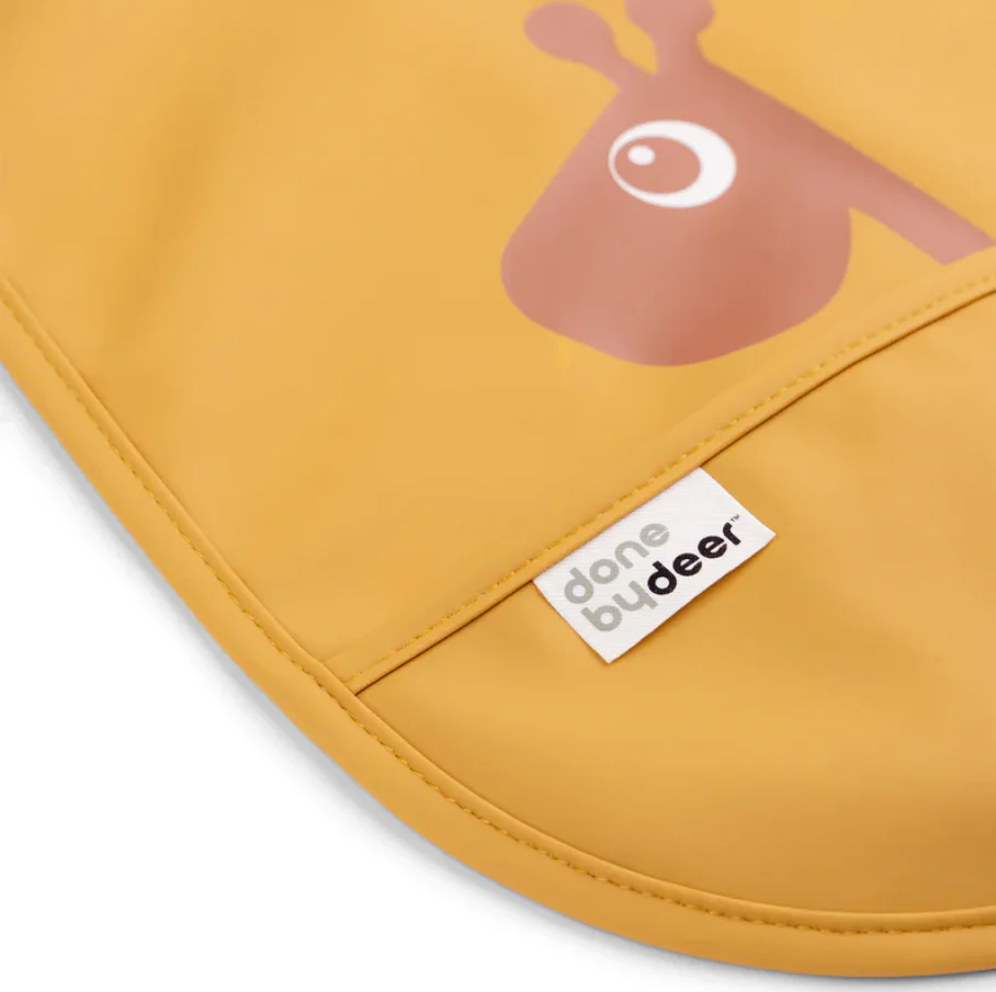 Done By Deer 2 Bib Velcro Raffi Mustard