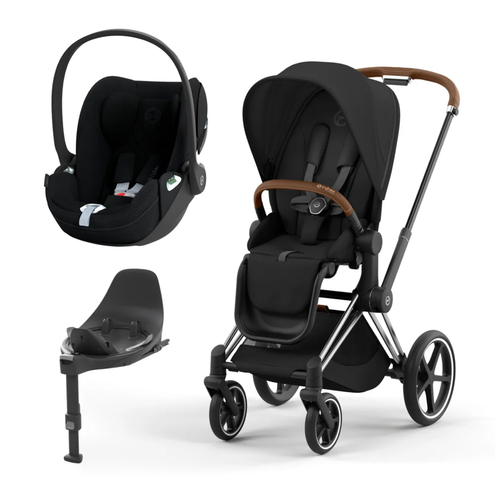 Cybex Chrome Brown Sepia Black + Cloud T Plus cb + base t
