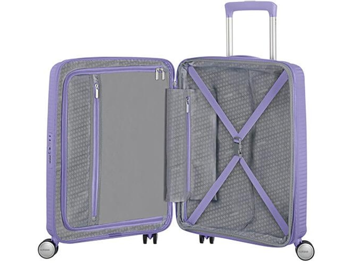 Mala de Cabine Expansível  AMERICAN TOURISTER Soundbox Lavanda (55x40x20/23cm - 35,5/41L)