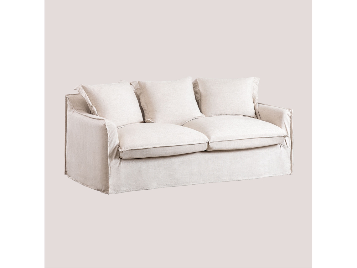 Sofás SKLUM Kaylor (Bege - Linho - 92 x 194 x 110 cm)