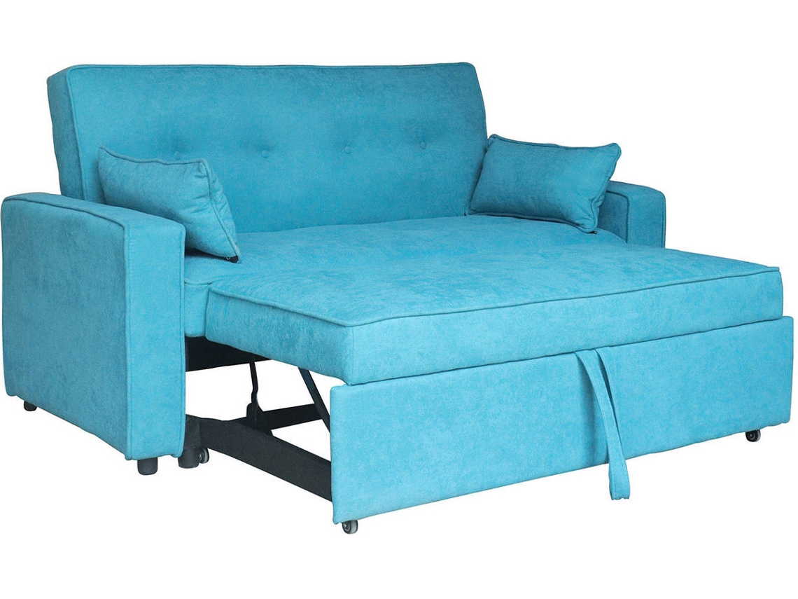 Sofá Cama VMO HOME Cube (137 x 114 x 57 cm - Azul Turquesa)